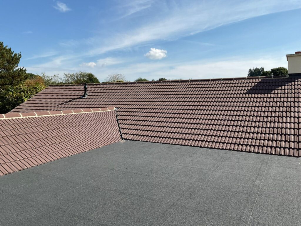 This is a photo of a roof which has just been repaired works carried out by TRP Roofing Selby